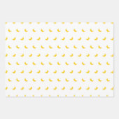 Silhouettes of Small Yellow Bananas on White Inpakpapier Vel (Voorkant)