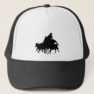 Silhouettes - Paarden - Team Penning Trucker Pet