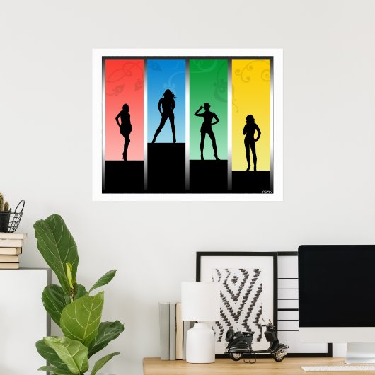 Silhouettes Poster (Thuiskantoor)