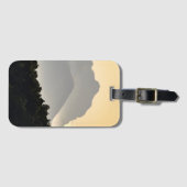 Silhouettes uit bergen bagagelabel (Voorkant (horizontaal))