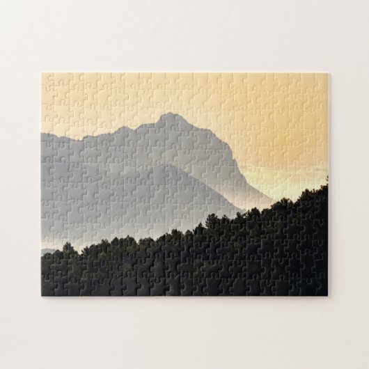 Silhouettes uit bergen legpuzzel (Horizontaal)