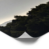 Silhouettes uit bergen poster (Hoek)