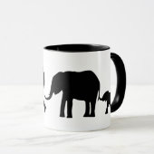 Silhouettes van 3 oliefanaten met nagels mok (Voorkant rechts)