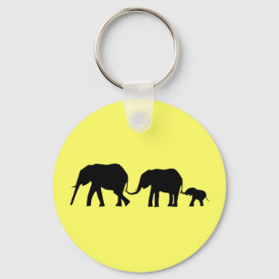 Silhouettes van 3 oliefanaten met nagels sleutelhanger