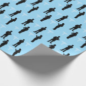 Silhouettes van mannetjes en Vrouw Doctor Gift Wra Cadeaupapier (Hoek)