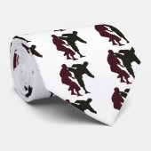 Silhouettes van martistische kunstenaars tijdens e stropdas (Opgerold)