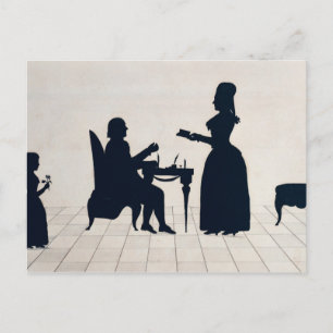 Silhouettes van Monsieur en Madame Roland Briefkaart