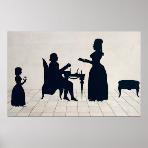 Silhouettes van Monsieur en Madame Roland Poster