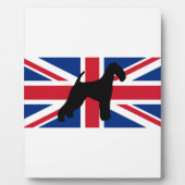 silhouetvlag van airedale terrier fotoplaat (Voorkant)