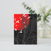 silhouetvogels briefkaart (Staand voorkant)