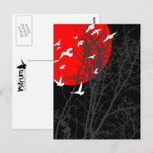 silhouetvogels briefkaart (Voorkant / Achterkant)