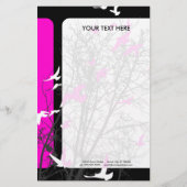 silhouetvogels briefpapier (Voorkant)