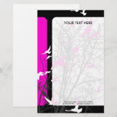 silhouetvogels briefpapier (Voorkant / Achterkant)