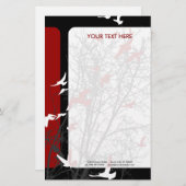 silhouetvogels briefpapier (Voorkant / Achterkant)