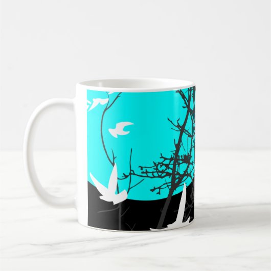silhouetvogels koffiemok (Links)
