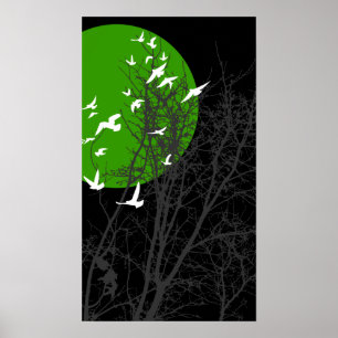 silhouetvogels poster