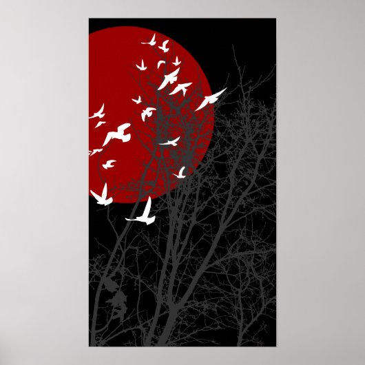 silhouetvogels poster (Voorkant)