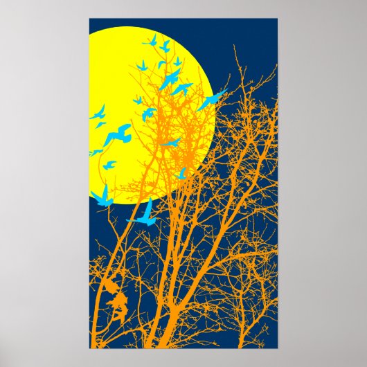 silhouetvogels poster (Voorkant)