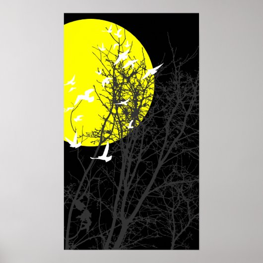 silhouetvogels poster (Voorkant)