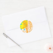 silhouetvogels ronde sticker (Envelop)