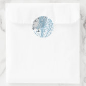 silhouetvogels ronde sticker (Tas)