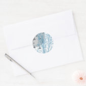 silhouetvogels ronde sticker (Envelop)