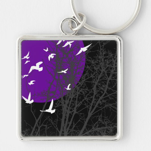 silhouetvogels sleutelhanger (Voorkant)