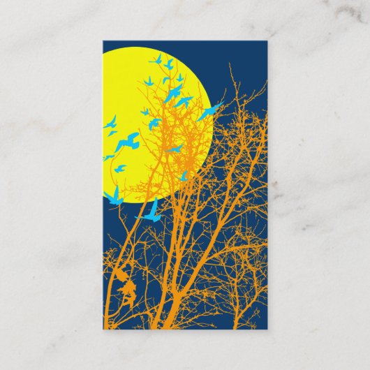 silhouetvogels visitekaartje (Voorkant)