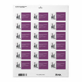 Silhouetvoorstel Retouradreslabels (paarse) Etiket (Full Sheet)