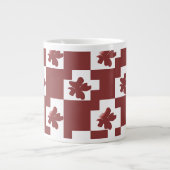 Silhueta de flores em padrão. grote koffiekop (Voorkant)