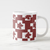 Silhueta de flores em padrão. grote koffiekop (Rechts)