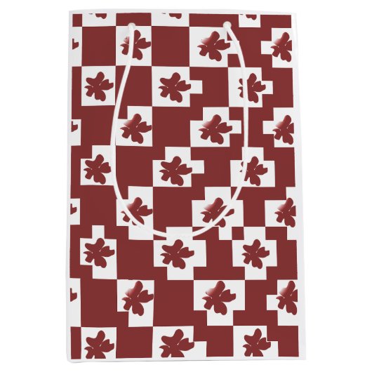 Silhueta de flores em padrão. medium cadeauzakje (Voorkant)