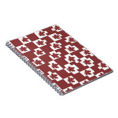 Silhueta de flores em padrão. notitieboek (Rechterzijde)