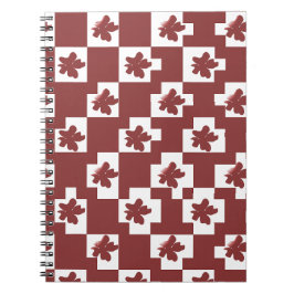 Silhueta de flores em padrão. notitieboek