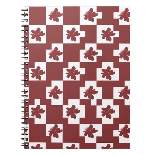 Silhueta de flores em padrão. notitieboek (Voorkant)