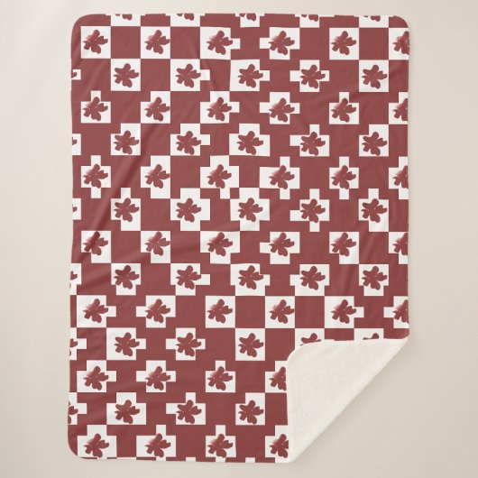 Silhueta de flores em padrão. sherpa deken (Voorkant)