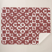 Silhueta de flores em padrão. sherpa deken (Voorkant (horizontaal))