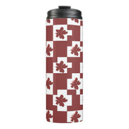 Silhueta de flores em padrão. thermosbeker