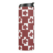 Silhueta de flores em padrão. thermosbeker (Gedraaid links)