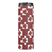 Silhueta de flores em padrão. thermosbeker (Achterkant)