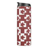 Silhueta de flores em padrão. thermosbeker (Geroteerd rechts)