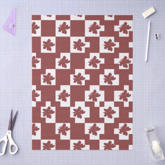 Silhueta de flores em padrão. tissuepapier (Craft)