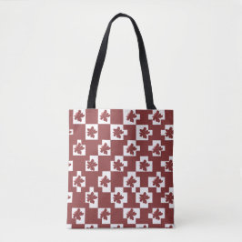 Silhueta de flores em padrão. tote bag