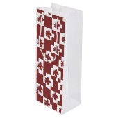 Silhueta de flores em padrão. wijn cadeautas (Voorkant Gekanteld)