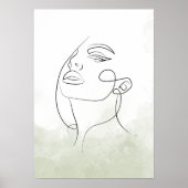 Silhueta rosto feminino poster (Voorkant)