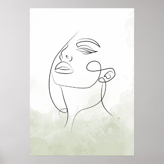 Silhueta rosto feminino poster (Voorkant)