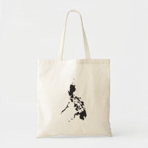 Silhuette Map van de Filipijnen Tote Bag