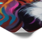 Silian Cat Latte Art om uw dag te vieren Poster (Hoek)