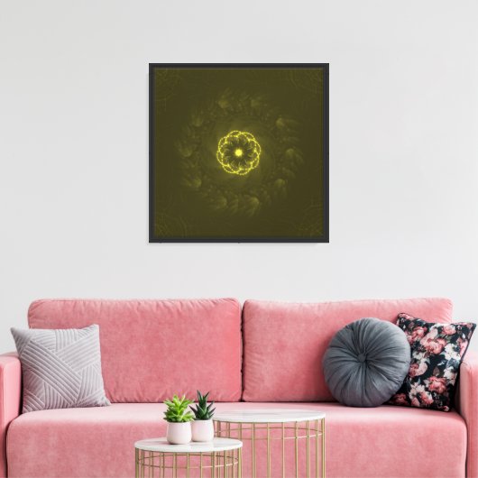 Silica Bloom Behang Canvas Afdruk (Insitu (Woonkamer))