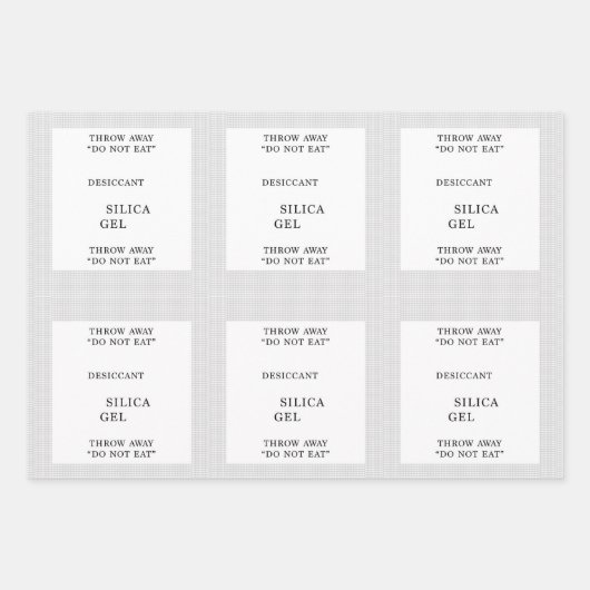 Silica Gel Pack Verpakking Verpakkingspapier Inpakpapier Vel (Voorkant)